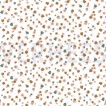 MODAL BAUMWOLLE JERSEY KLEINE MARGERITE WEISS (hover)