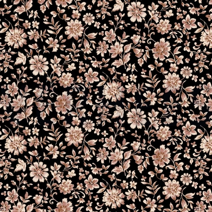 VISCOSE RADIANCE BLOEMEN ZWART (hover)