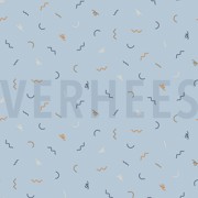 POPELINE DE COTON AUTOS TRAFIC BLEU CLAIR (thumbnail)