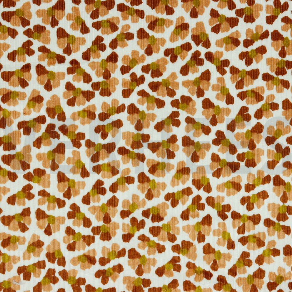 VELVET COTON LAVÉ FLEUR BLANC