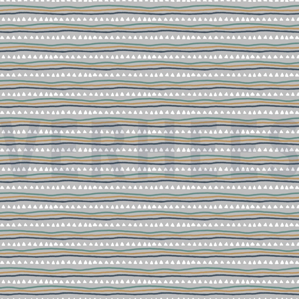 POPLIN GOTS CONSTRUCTION VEHICLES LIGHT GREY