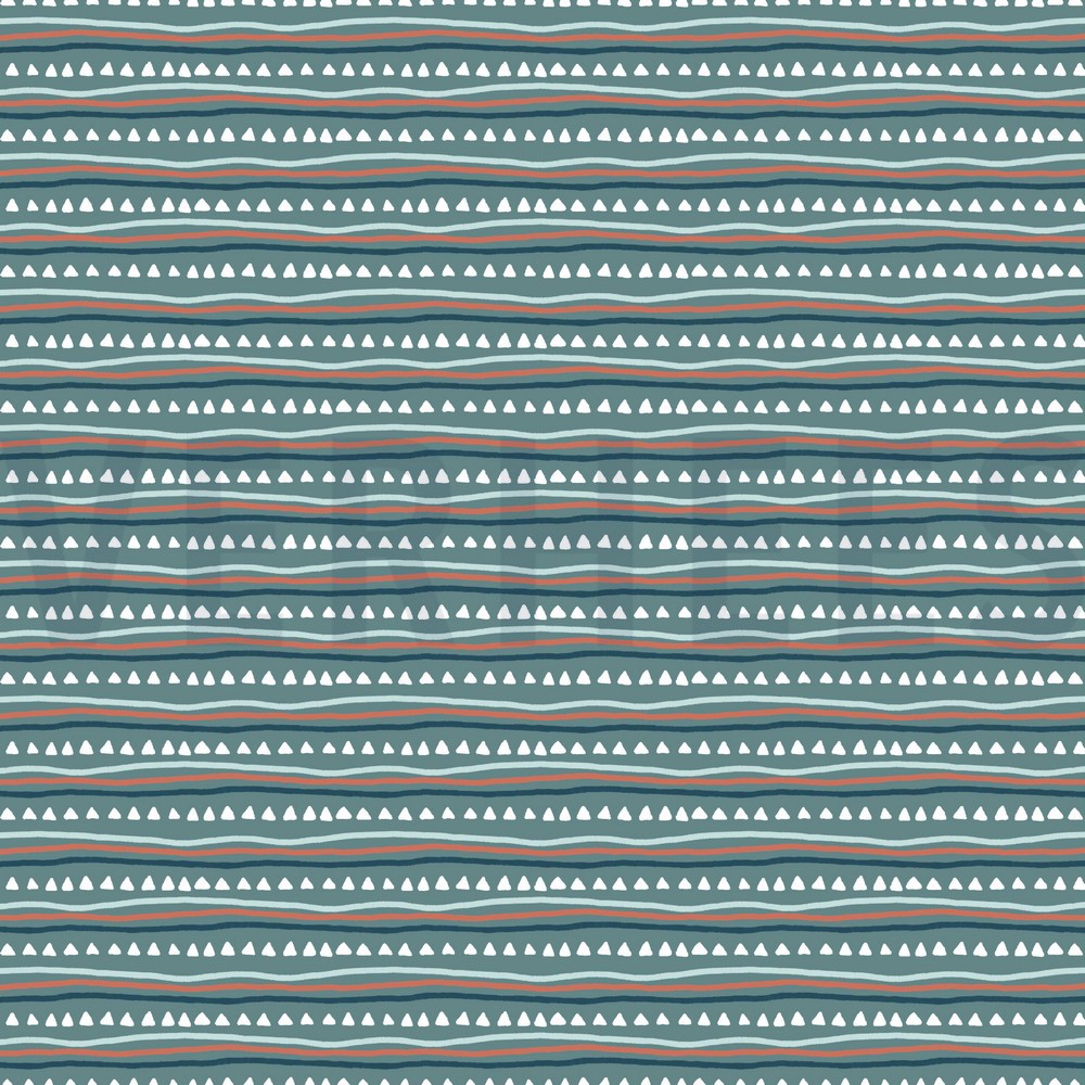 POPLIN GOTS CONSTRUCTION VEHICLES BLUE SHADOW