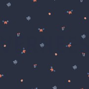 BAUMWOLLE POPELINE GOTS MEERESLEBEN MARINEBLAU (thumbnail)