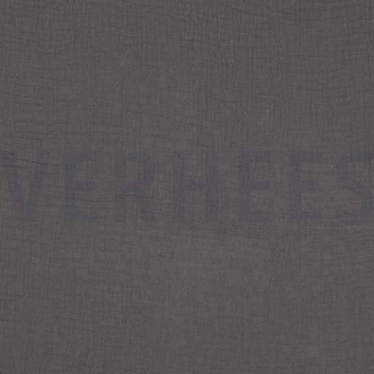 DOUBLE GAZE DE COTON GRIS FONCÉ #7