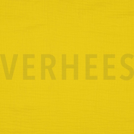 DOUBLE GAZE DE COTON JAUNE CITRON #7