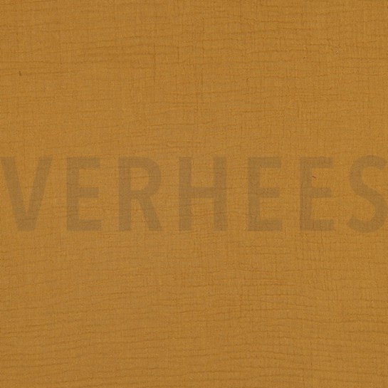 DOUBLE GAZE DE COTON OCRE FONCÉ #7