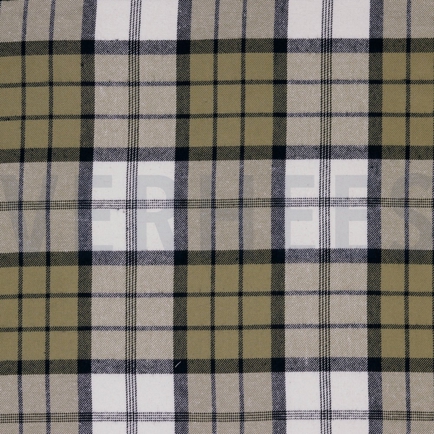 COTON RECYCLÉ CARREAUX ÉCRU (hover)