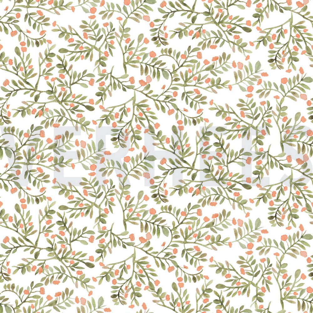 JERSEY DIGITAL BLÄTTER WEISS