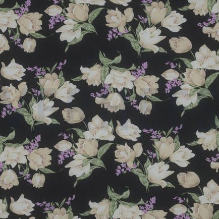 CHIFFON FLEURS NOIR/LAVANDE (hover)
