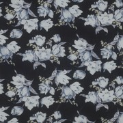CHIFFON FLOWERS BLACK/LIGHT BLUE (thumbnail)
