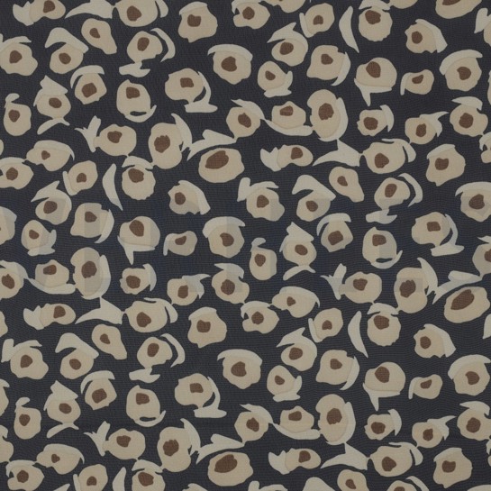 CHIFFON ABSTRACT DONKERBLAUW/ZAND #7