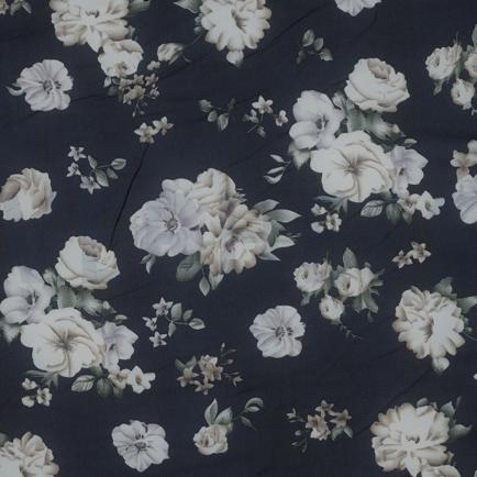 CHIFFON BLUMEN MARINEBLAU (hover)