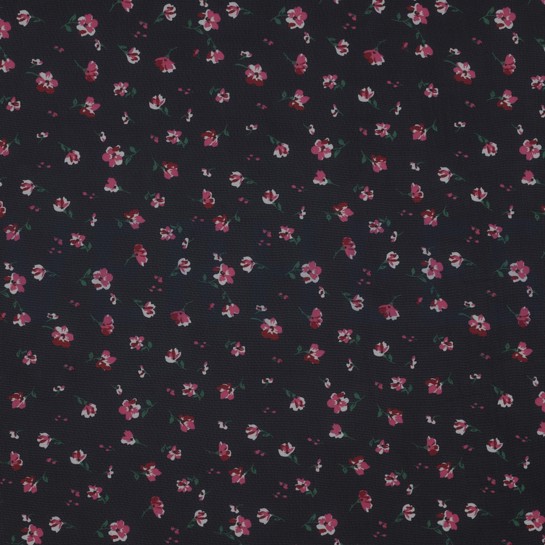 CHIFFON FLOWERS NAVY #7