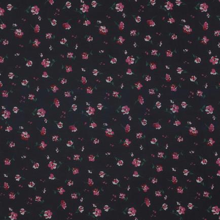 CHIFFON BLUMEN MARINEBLAU (hover)