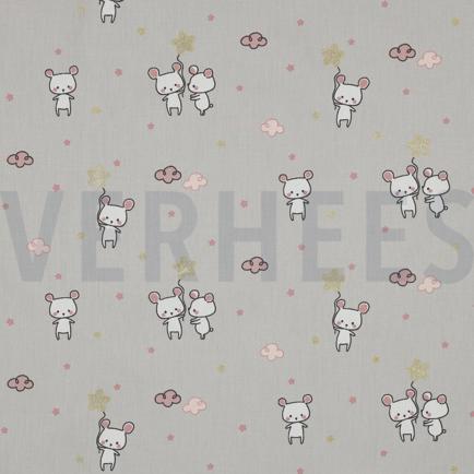 B-POPLIN GLITTER SWEET MOUSE LIGHT GREY (hover)