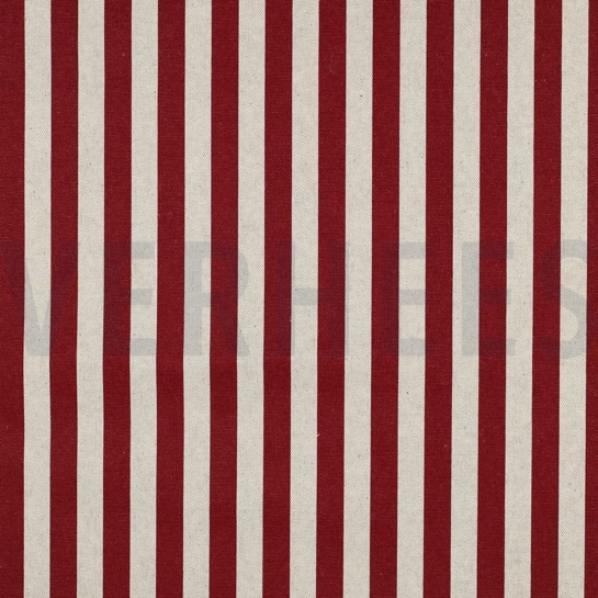 COATED CANVAS LINNENLOOK STREPEN ROOD #7