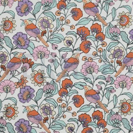 BESCHICHTETE BAUMWOLLE BLUMEN WEISS (hover)