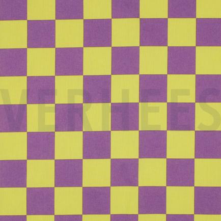 COTON ENDUIT CARREAUX JAUNE/VIOLET (hover)