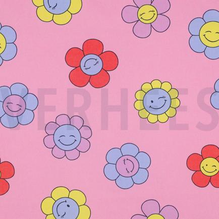 COTON ENDUIT FLEURS JOYEUSES ROSE (hover)