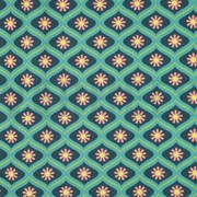 COTON ENDUIT FLEURS VERT (thumbnail)