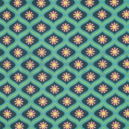 COATED KATOEN BLOEMEN GROEN (hover)