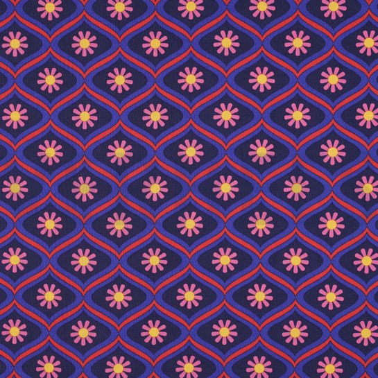 COATED COTTON FLOWERS NAVY #7