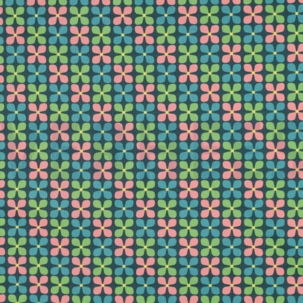 BESCHICHTETE BAUMWOLLE BLUMEN GRÜN (hover)