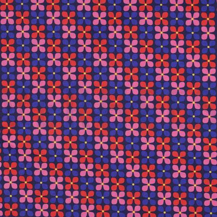 COATED KATOEN BLOEMEN MARINEBLAUW (hover)