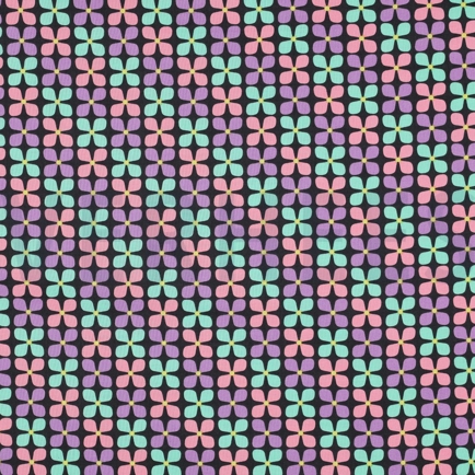 BESCHICHTETE BAUMWOLLE BLUMEN SCHWARZ (hover)