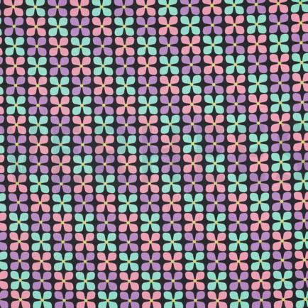 COATED KATOEN BLOEMEN ZWART (hover)