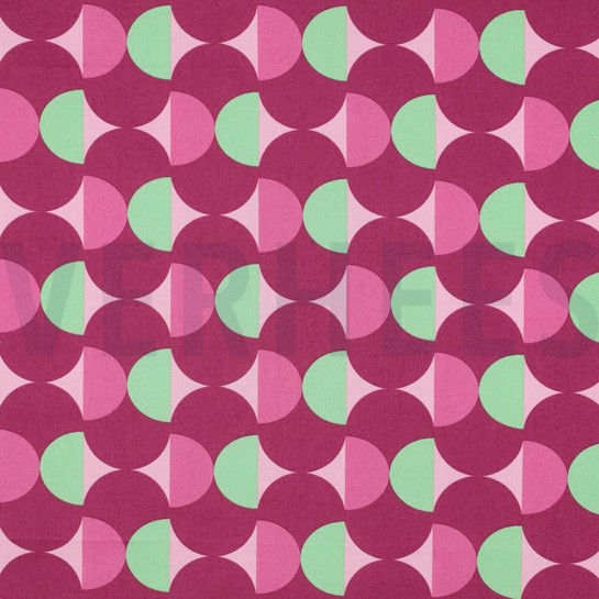 COATED COTTON GRAPHIC BURGUNDY #7