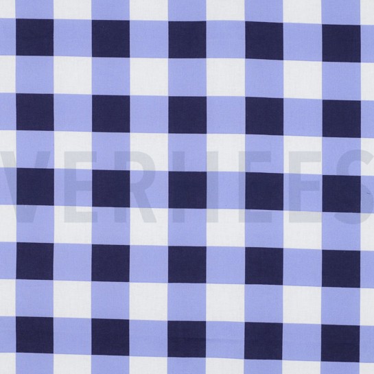 COATED COTTON CHECKS BLUE #7