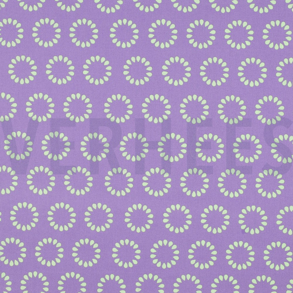 COATED KATOEN CIRKELS LAVENDEL