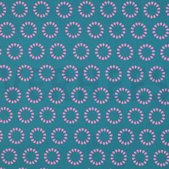 BESCHICHTETE BAUMWOLLE KREISE PETROL #7