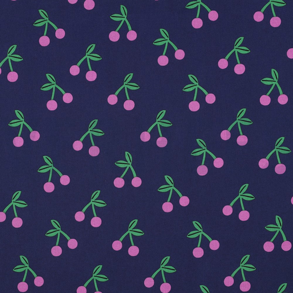 COATED KATOEN KERSEN MARINEBLAUW