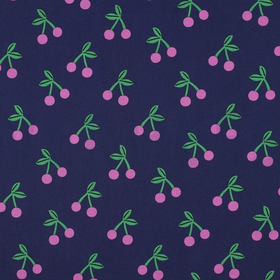 BESCHICHTETE BAUMWOLLE KIRSCHEN MARINEBLAU #7