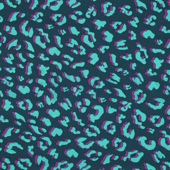 BESCHICHTETE BAUMWOLLE TIERHAUT PETROL #7