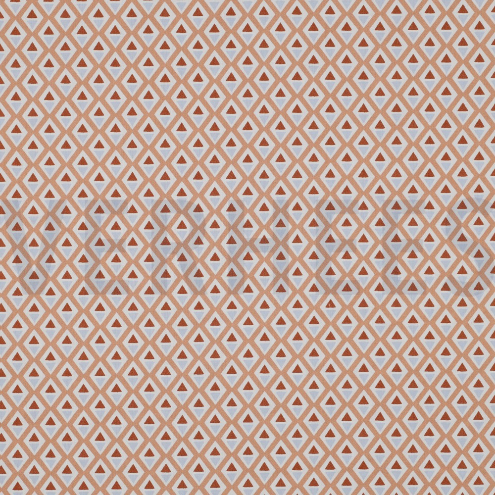 COATED COTTON ABSTRACT LIGHT APRICOT