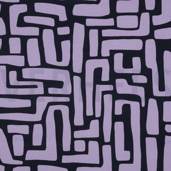 COTON ENDUIT ABSTRACT LAVANDE #7