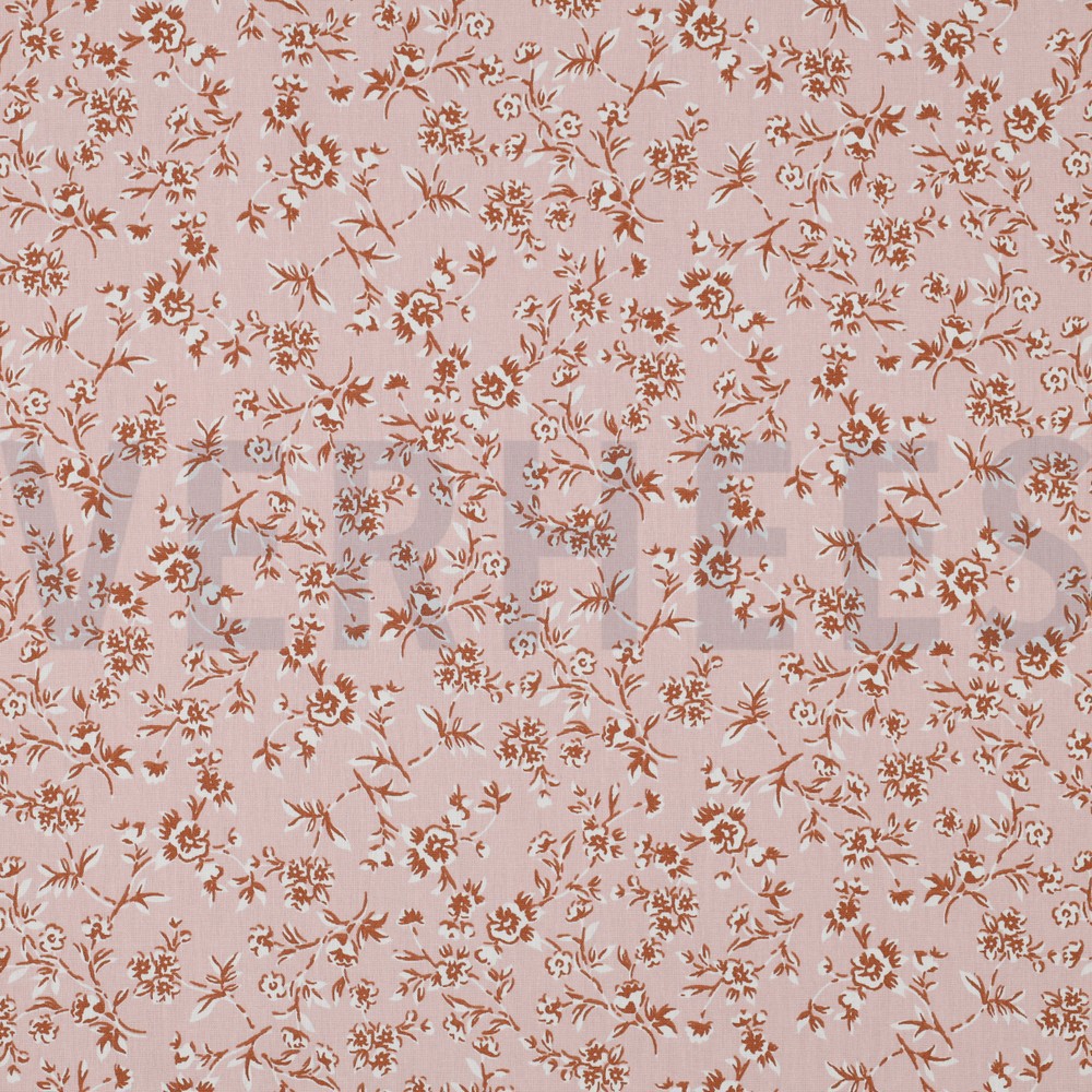 COTON ENDUIT PETITES FLEURS POUDRE