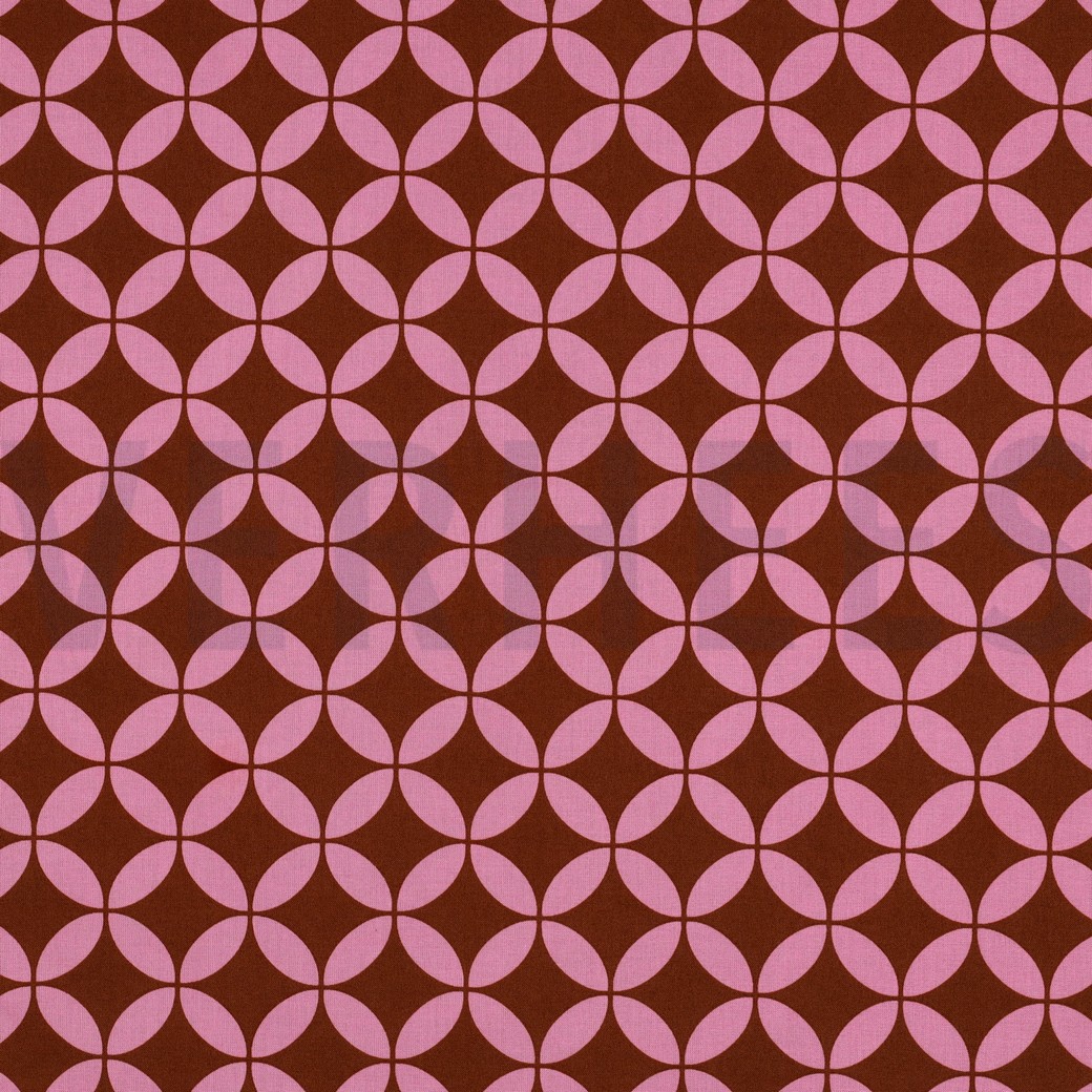 COATED COTTON ABSTRACT BROWN