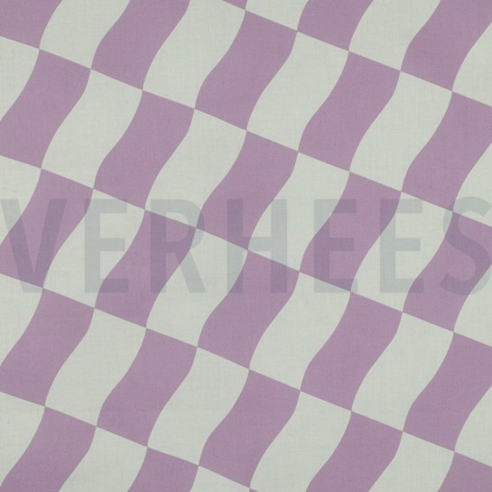 COTON ENDUIT CARREAUX LILAS #7