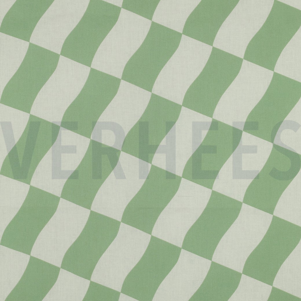 COATED COTTON CHECKS GREEN