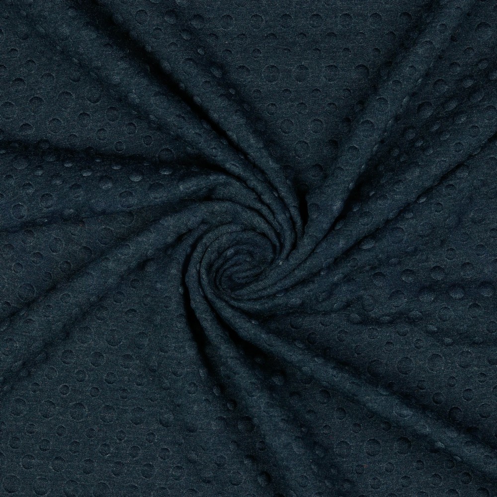 EMBOSSED FRENCH TERRY INDIGO MELANGE #7