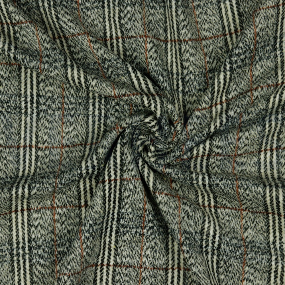 MANTEAU CARREAUX ÉCRU #7