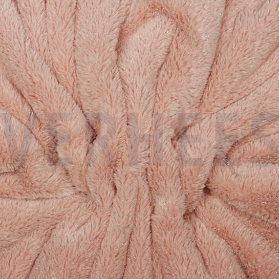 KUNSTPELZ MIT SILBER LUREX ROSÉ #7