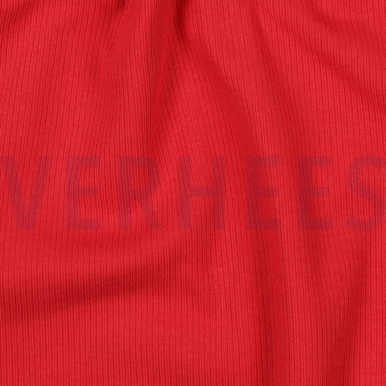 RIB JERSEY DONKERROOD #7