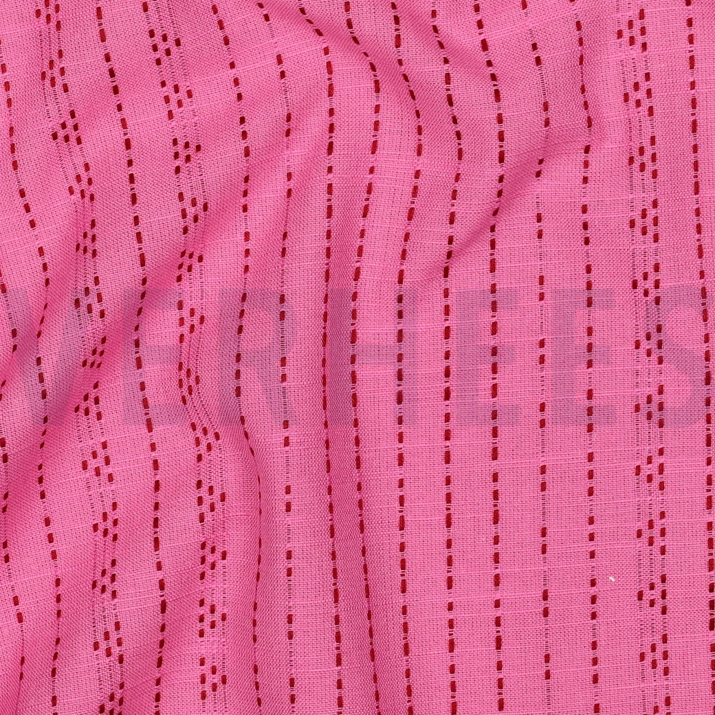 KATOENEN GARENGEVERFDE DOBBY FUCHSIA #7