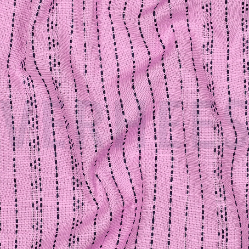 KATOENEN GARENGEVERFDE DOBBY ROZE #7
