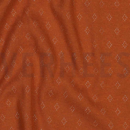 FEINSTRICKJERSEY AJOUR COGNAC #7